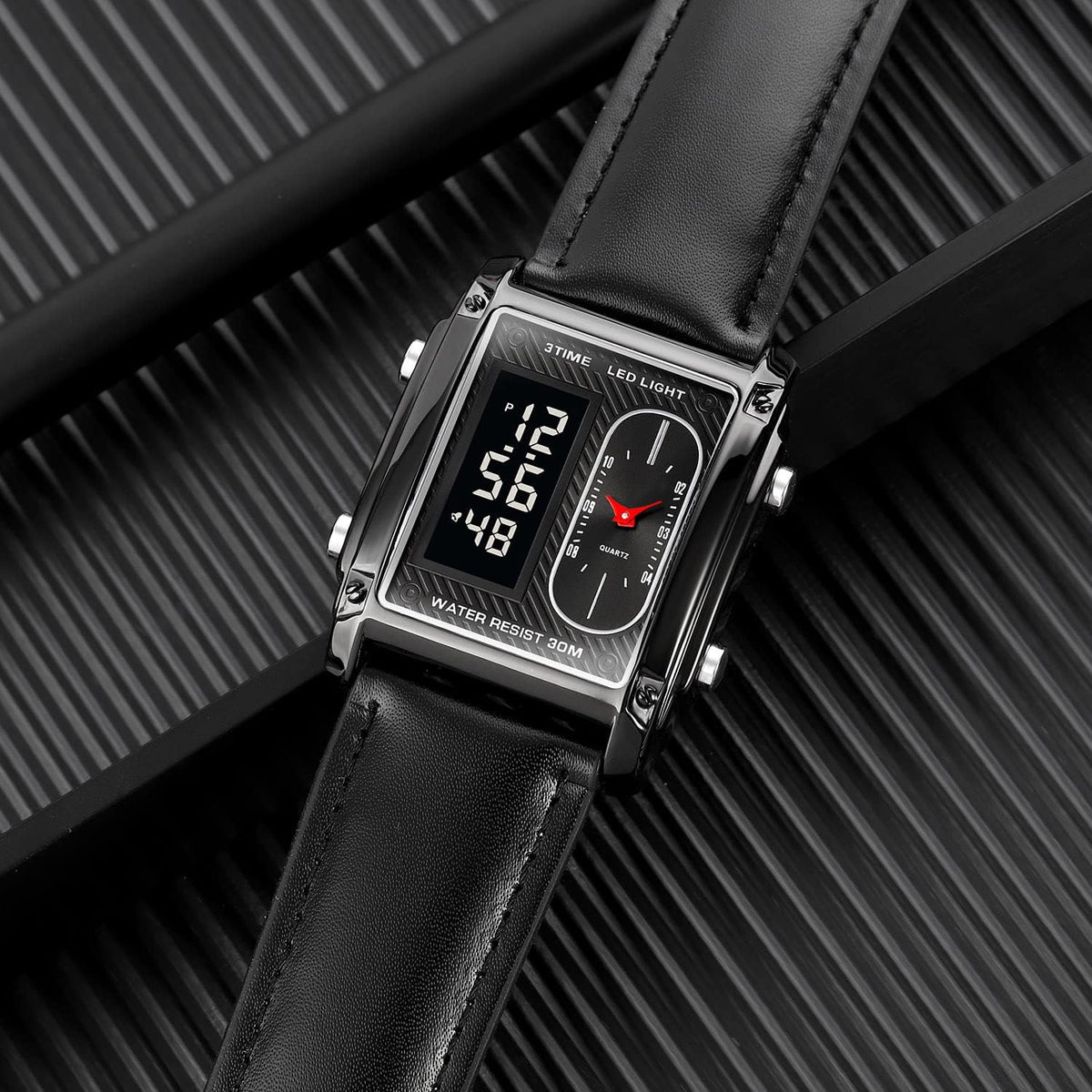 Original Skmei 1868 Boys New Style Design Famous Watch Digital Analog Mens Wrist Watches for Men Luxury Watch - Without Box - Black With Golden Case