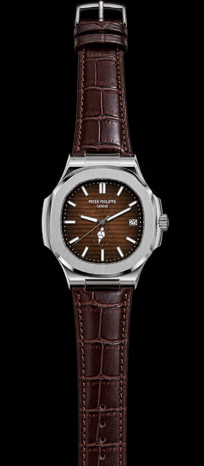 Patek Philippe Inspired Leather Strap Watch - Timepiece Accessory Designed For Wrist Timekeeping And Daily Fashion Routine - black strap